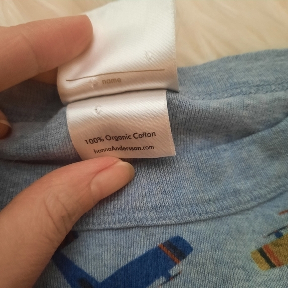 Hanna Andersson Gray Airplane Print PJ Top - Picture 5 of 6